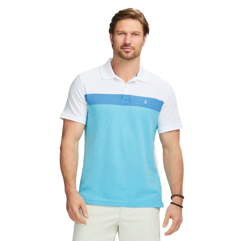 IZOD Golf Grid Polo - Riviera Blue